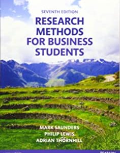 Research methods for business students, 7e Saunders , Lewis, N.K. Saunders , Thornhill Instructor solution manual