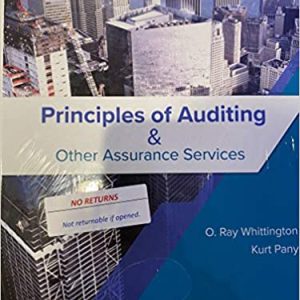 Principles of Auditing and Other Assurance Services, 21e O. Ray Whittington, Kurt Pany, Instructor Solution Manual