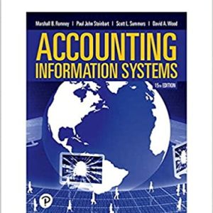 Accounting Information Systems 15th Edition Romney, Steinbart , Summers , Wood 2020 Instructor Solution Manual