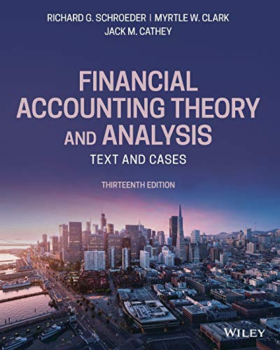 Financial Accounting Theory and Analysis Text and Cases, 13th Edition Schroeder, Clark, Cathey 2019 Solution Manual